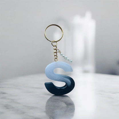 Handmade Resin Letter Keychain