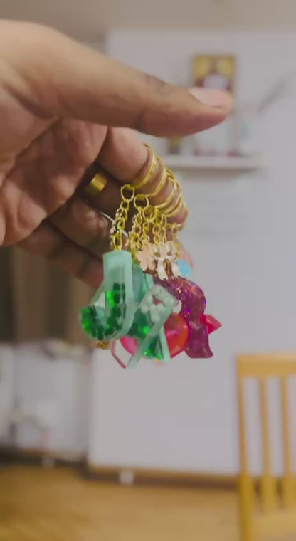 Handmade Resin Letter Keychain